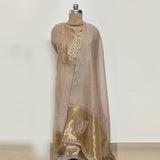 Elegant Champagne Gold Embroidered Suit Set