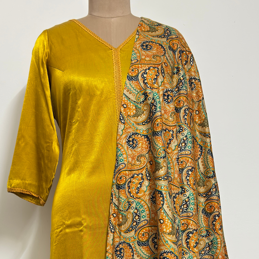 Patchwork Printed Dupatta with Tassels