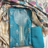 Chanderi Silk Suit Set with Kalamkari Dupatta