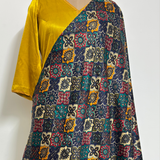 Patchwork Printed Dupatta with Tassels