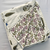 Reversible Cotton Double Bed Dohar- Green Leaves