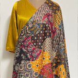 Patchwork Printed Dupatta with Tassels