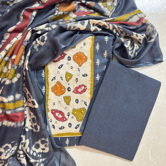 Printed Cotton Unstitched Suit