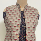Reversible Jaipuri Cotton Quilted Jackets (Without Sleeves) Mustard