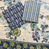 Printed Cotton Unstitched Suit