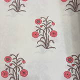 Elegant White- Peach Bedsheet Set- Super King size