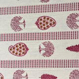 Elegant Ivory-Pink Printed Bedsheet Set- Super King size Ivory, Pink