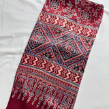 Modal Silk Blend Printed Stole – Classic Maroon