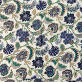Reversible Cotton Double Bed Dohar- Blue Flowers