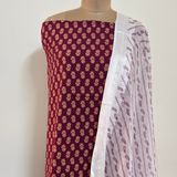 Printed 100% Cotton Unstitched Suit