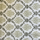 Elegant Light Green White Printed Bedsheet Set- King size White and Light Green