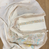 Ivory Pure Cotton Jamdani Suit Set with Embroidered Dupatta