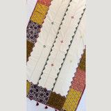 Ajrakh Flower Print 2Pc Cotton Suit with Mul Cotton Dupatta 1- Maroon