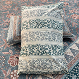 Premium Floral Double Bed Bedsheet with 2 Pillow Covers: Floral print Teal Blue