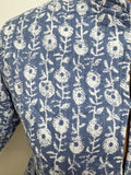 Reversible Jaipuri Cotton Quilted Jackets (Full Sleeves) Indigo and Light Blue