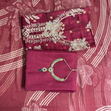 Mehroon Colour Embroidered Salwar Suit Set
