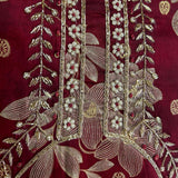 Mehroon Colour Embroidered Salwar Suit Set
