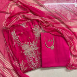 Hot Pink Colour Embroidered Salwar Suit Set