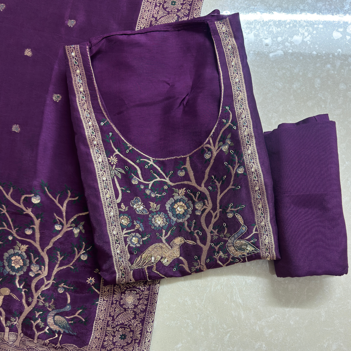 Royal Purple Heritage Weave Suit Set