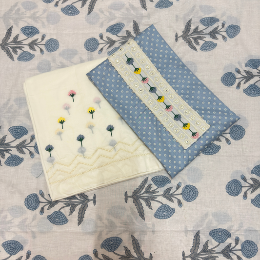 Printed Pure Cotton Unstitched Suit