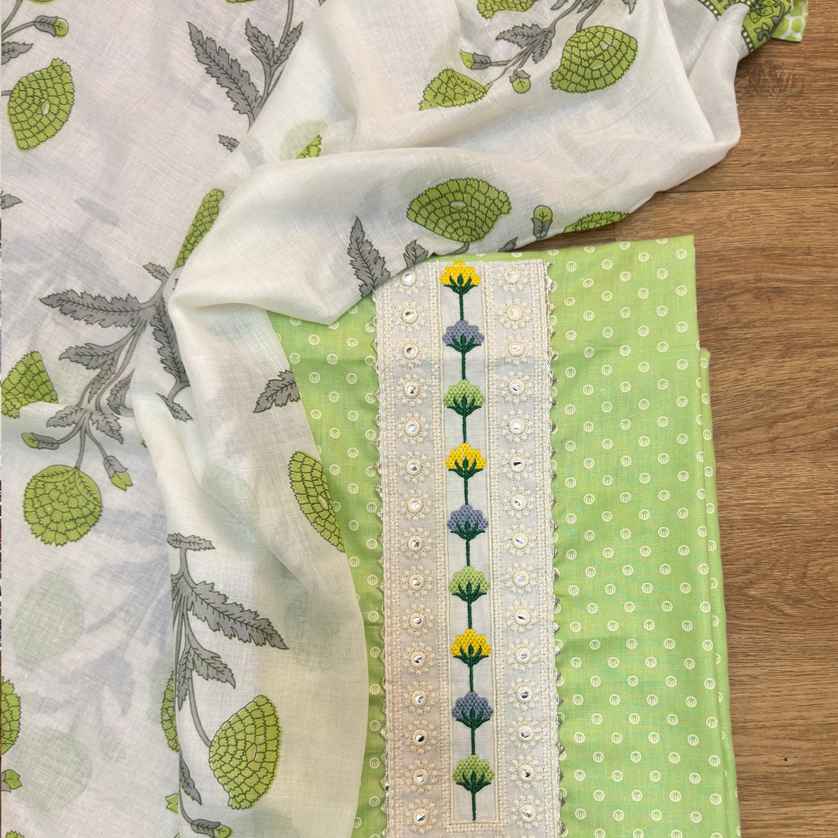 Printed Pure Cotton Unstitched Suit