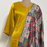 Patchwork Printed Dupatta with Tassels