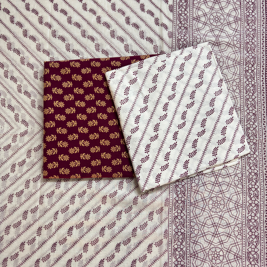 Printed 100% Cotton Unstitched Suit