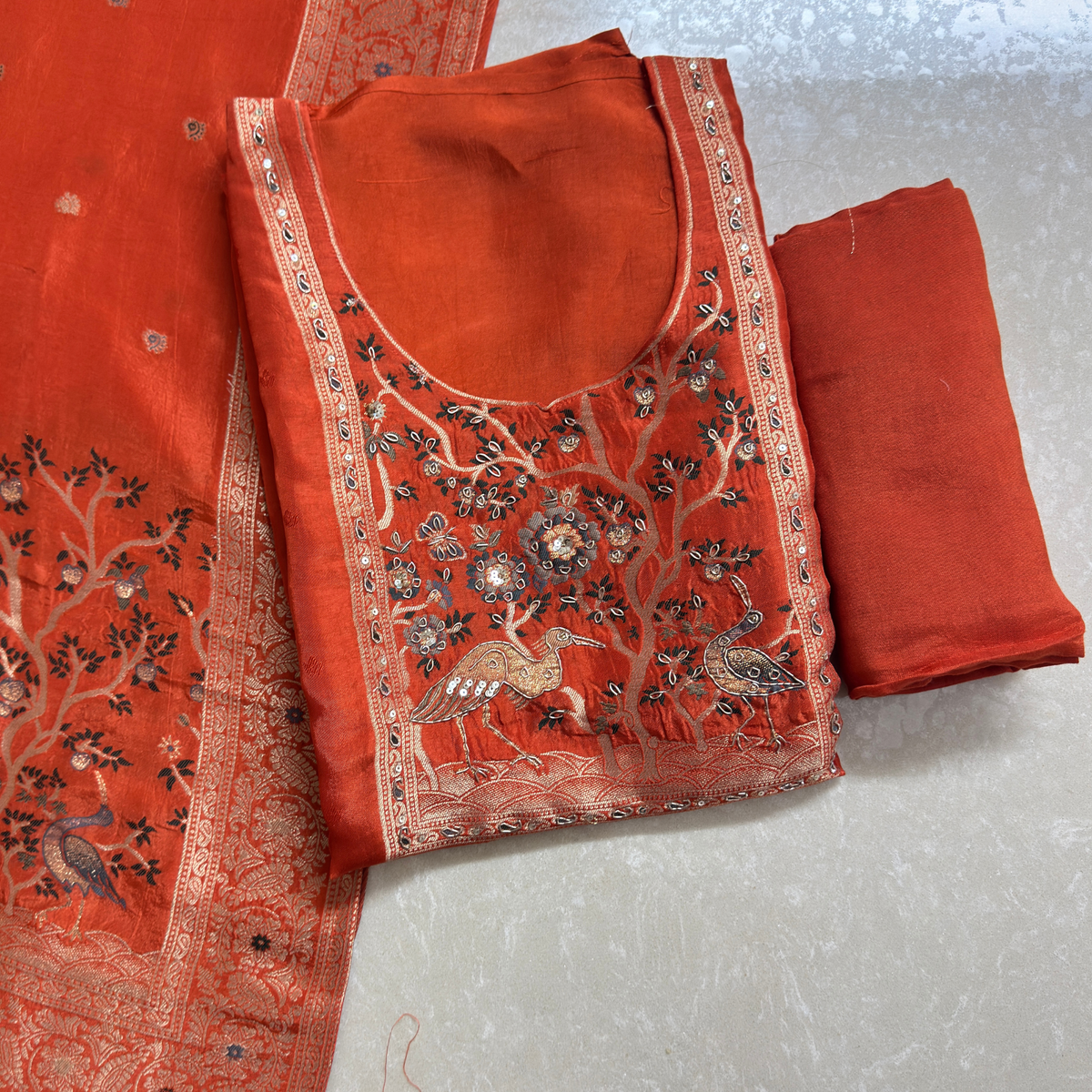 Royal Rust Heritage Weave Suit Set