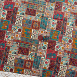 Patchwork Printed Dupatta with Tassels