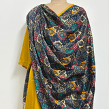 Patchwork Printed Dupatta with Tassels