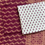 Printed 100% Cotton Unstitched Suit