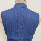 Reversible Jaipuri Cotton Quilted Jackets (Without Sleeves) Indigo and Ivory