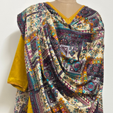 Patchwork Printed Dupatta with Tassels