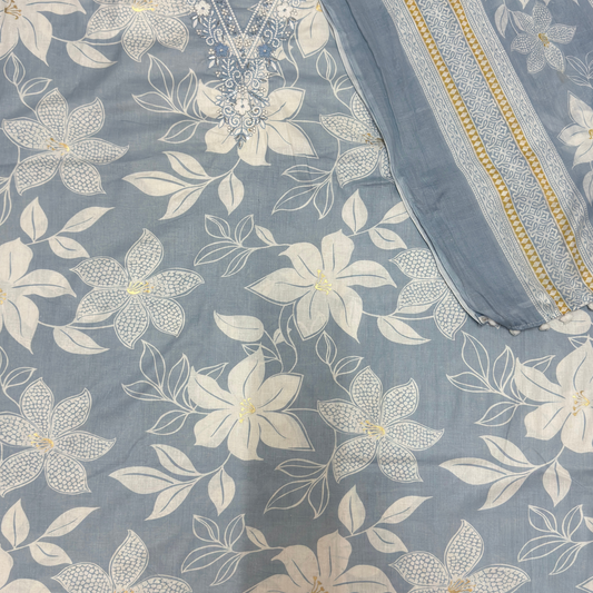 Printed Pure Cotton Unstitched Suit