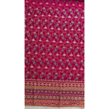 Rani Pink Georgette Suit Set with Zari Weaving