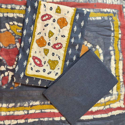 Printed Cotton Unstitched Suit