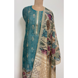 Chanderi Silk Suit Set with Kalamkari Dupatta