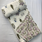 Reversible Cotton Double Bed Dohar- Green Leaves