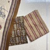 Printed Cotton Unstitched Suit