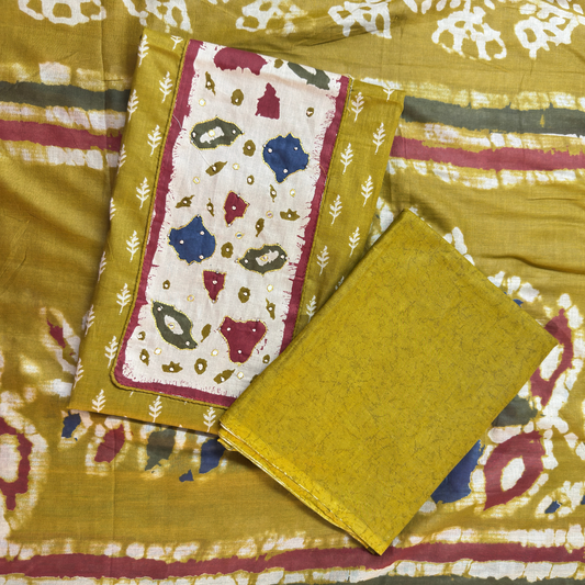 Printed Cotton Unstitched Suit