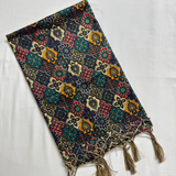 Patchwork Printed Dupatta with Tassels