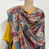 Patchwork Printed Dupatta with Tassels
