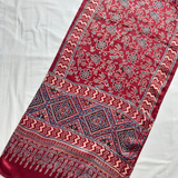 Modal Silk Blend Printed Stole – Classic Maroon