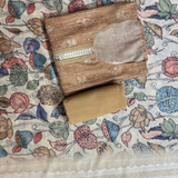 Chanderi Silk Suit Set with Kalamkari Dupatta
