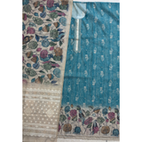 Chanderi Silk Suit Set with Kalamkari Dupatta