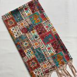 Patchwork Printed Dupatta with Tassels