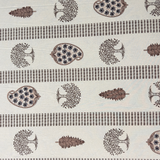 Elegant Ivory-Peach Printed Bedsheet Set- Super King size Ivory, Peach & Brown