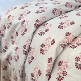 Reversible Cotton Double Bed Dohar- Pink Flowers