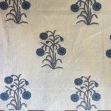 Elegant White- Blue Bedsheet Set- Super King size
