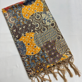 Patchwork Printed Dupatta with Tassels